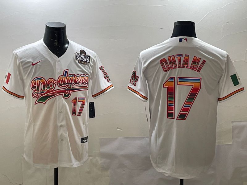 Men Los Angeles Dodgers #17 Ohtani White Game 2025 Nike MLB Jersey style 2263